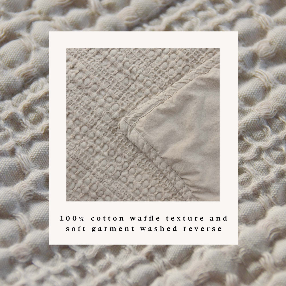 100% Cotton Honeycomb Waffle Garment Washed Quilt Set - Genevieve Collection