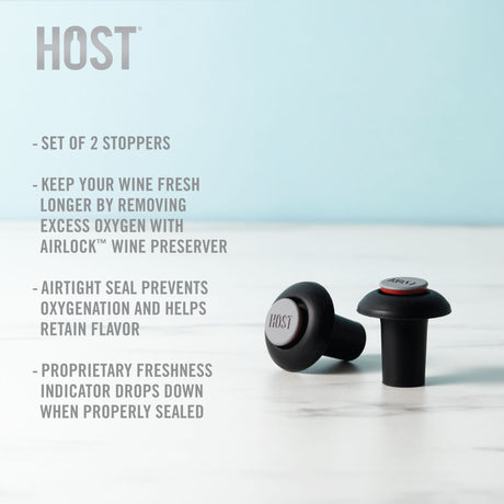 Airlock™ extra wine stoppers by host®
