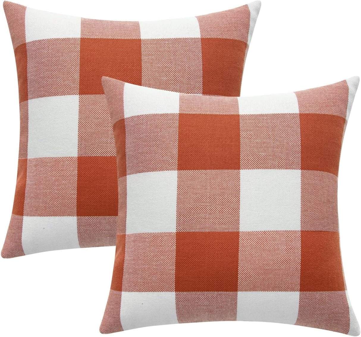 Set of 2 buffalo-check throw pillow covers size 18"x18"