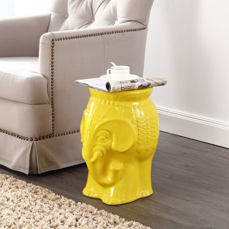 Orla-modern-bohemian-elephant-ceramic-garden-stool-Outdoor-Tables