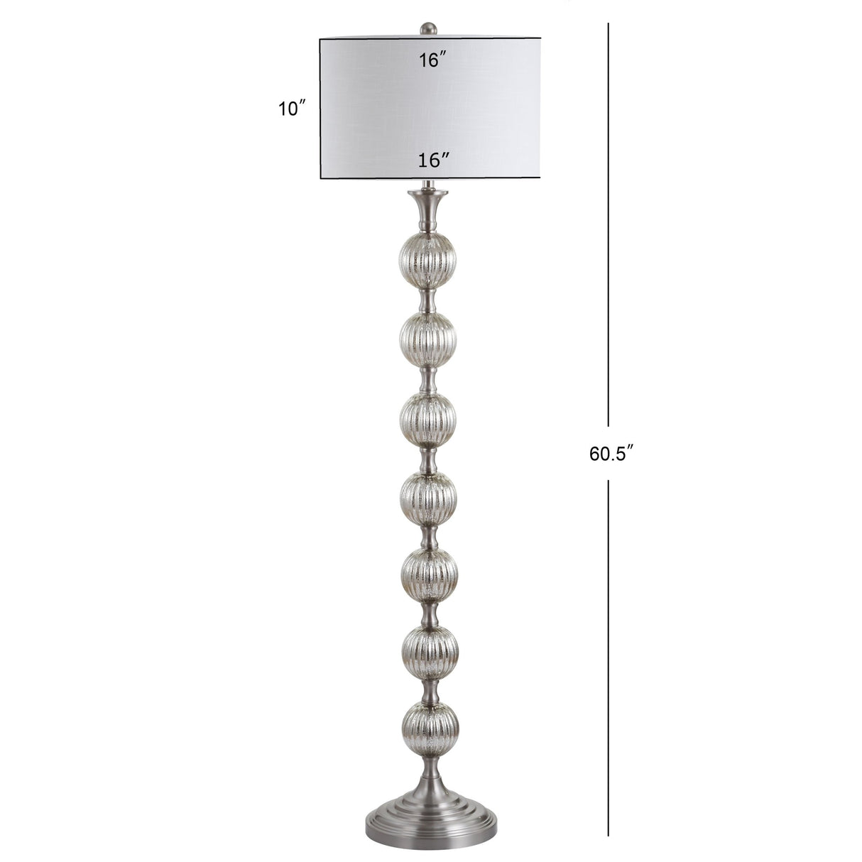 Oslo glass/metal led floor lamp - Tuesday Morning - Floor Lamps
