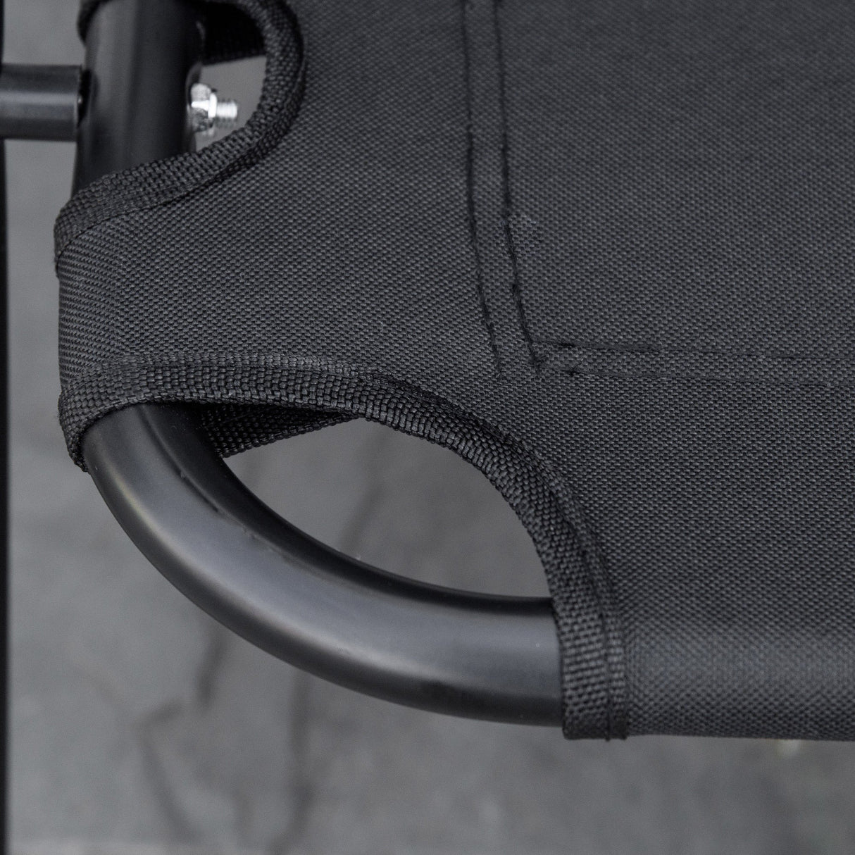 Outsunny double folding camping chair, loveseat for 2 adults, portable camping couch, black - Tuesday Morning - Outdoor Chairs