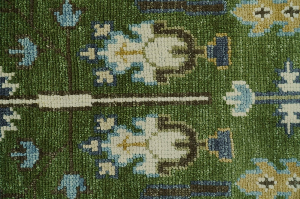 Oversize 5x10 Runner Rug Green Tree of life Hand Knotted Wool Rug