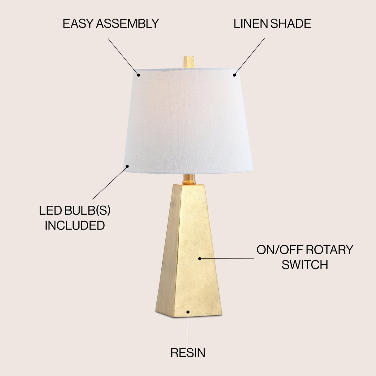 Owen contemporary resin led table lamp - Tuesday Morning - Table Lamps