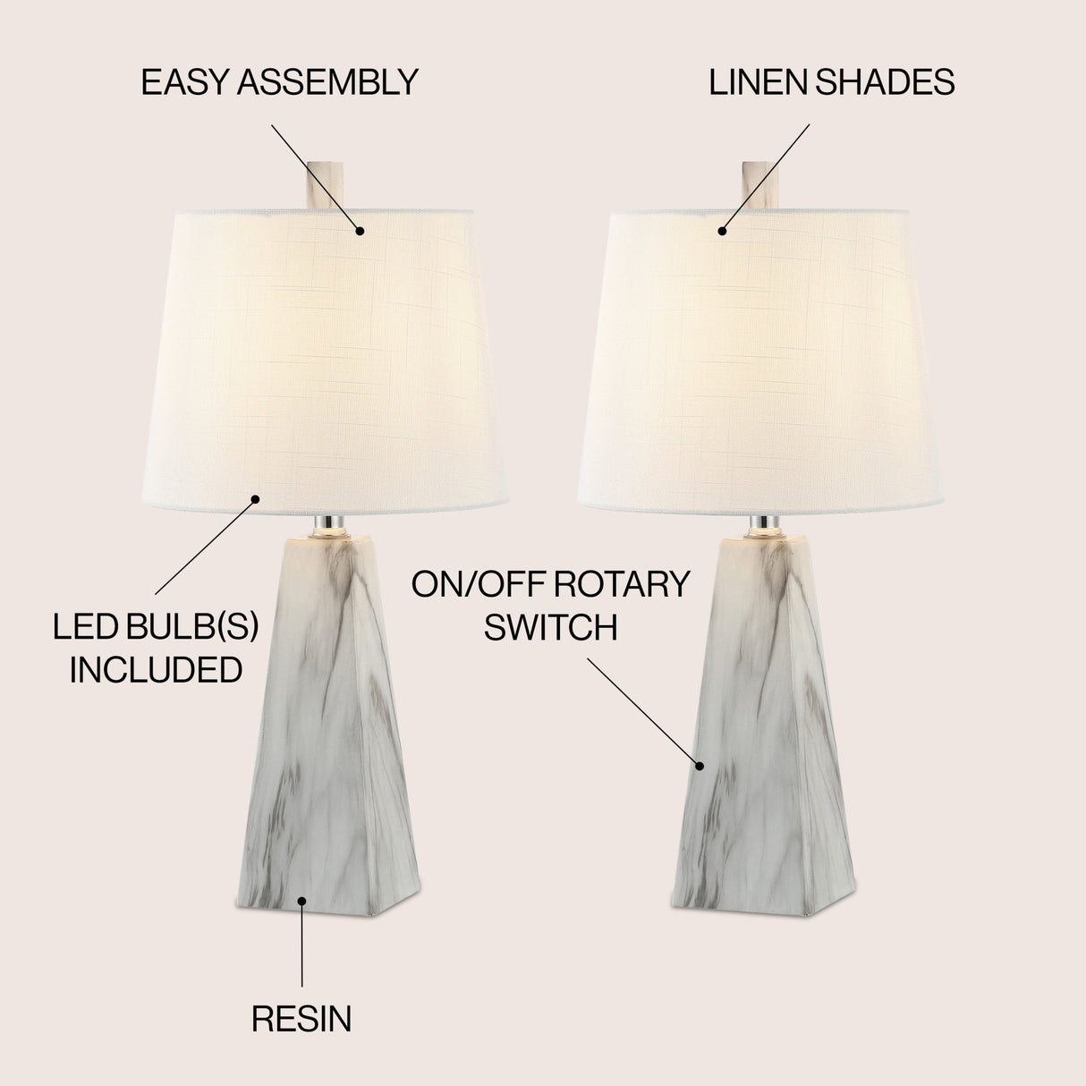 Owen contemporary resin led table lamp - Tuesday Morning - Table Lamps