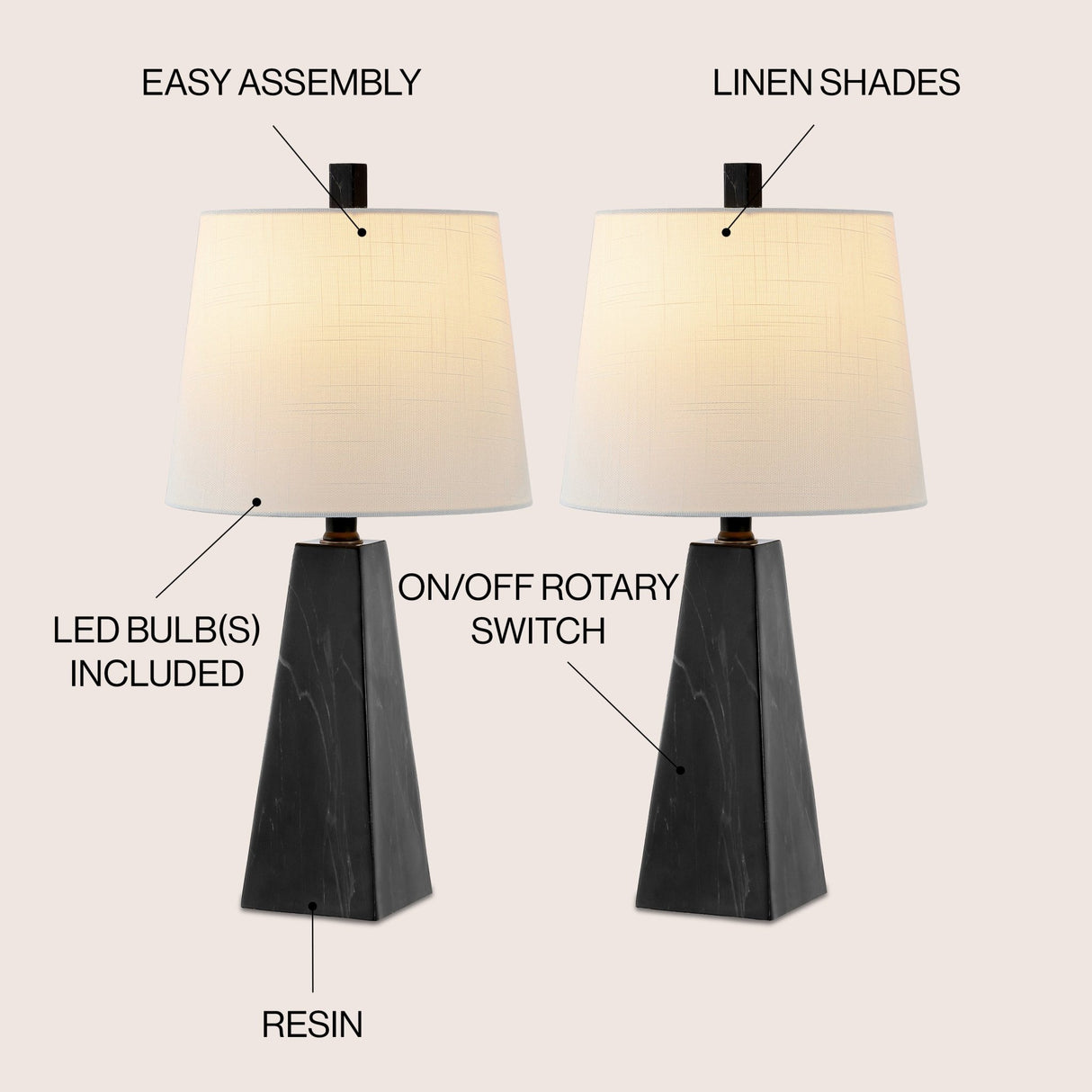 Owen contemporary resin led table lamp - Tuesday Morning - Table Lamps