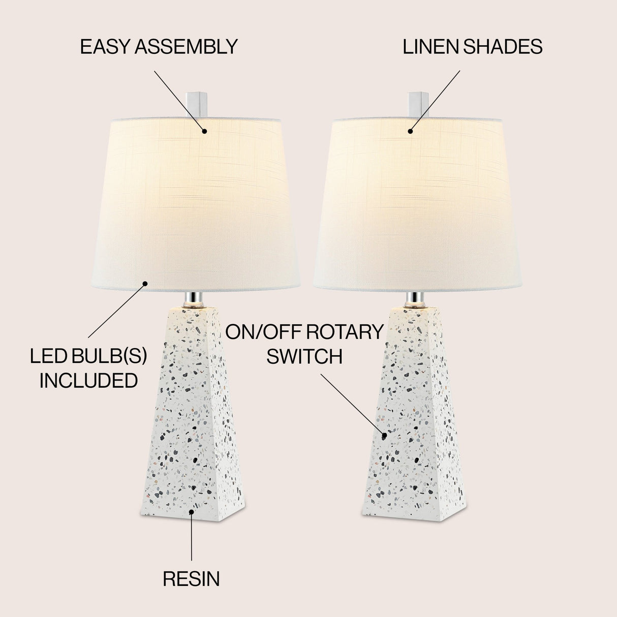Owen contemporary resin led table lamp - Tuesday Morning - Table Lamps