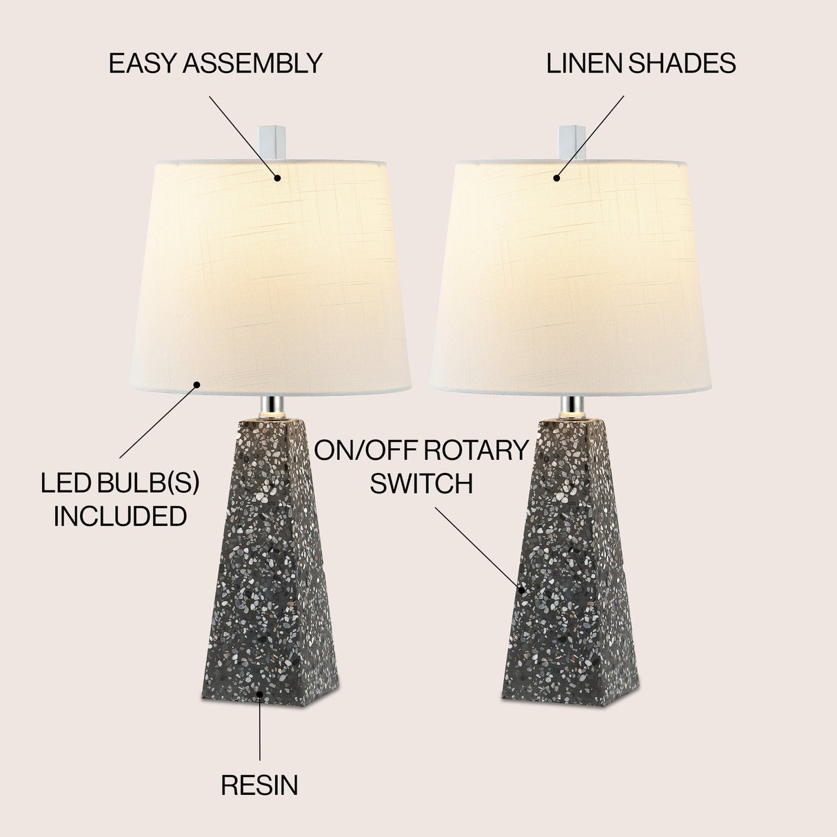 Owen contemporary resin led table lamp - Tuesday Morning - Table Lamps