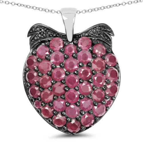 4.51 Carat Genuine Ruby .925 Sterling Silver Pendant