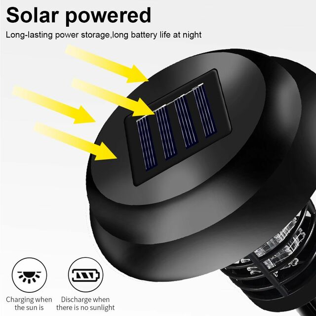Solar LED Garden Pathway Light with Built-in Bug Zapper