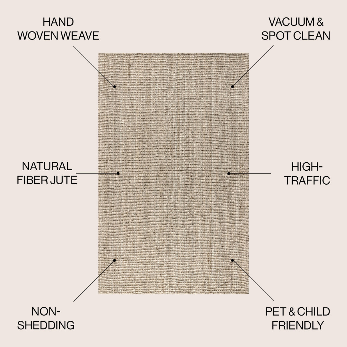 Pata Hand Woven Chunky Jute Area Rug - Tuesday Morning - Area Rugs