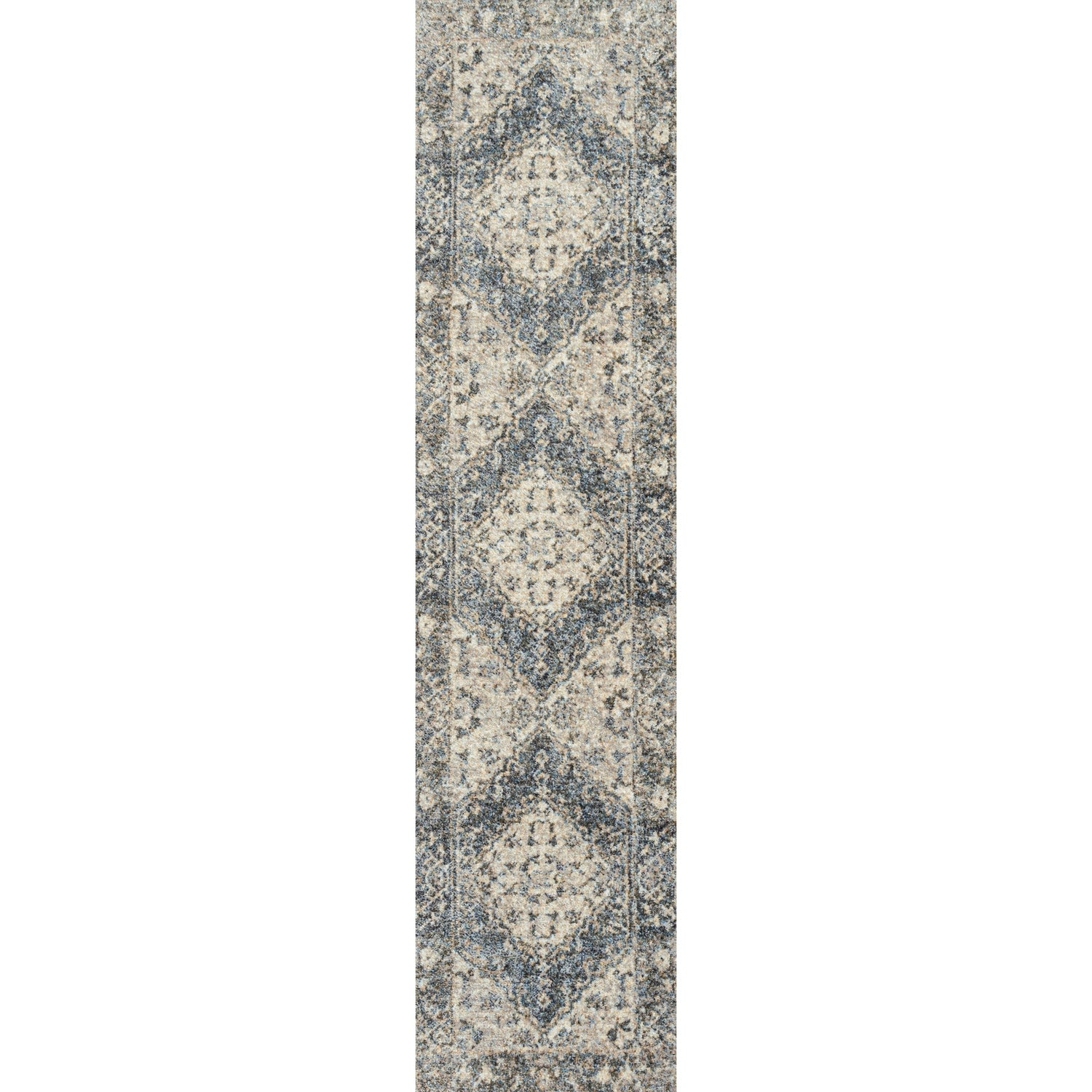 Pavel Distressed Medallion Low - Pile Machine - Washable Runner Rug - Tuesday Morning - Runner Rugs