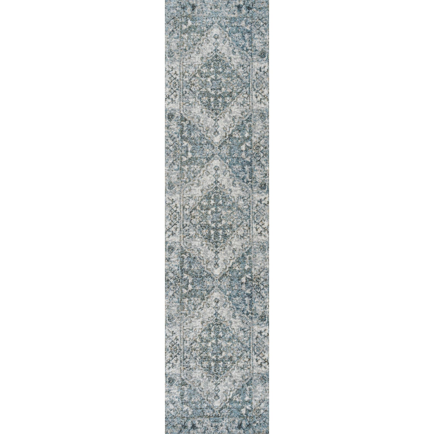 Pavel Distressed Medallion Low - Pile Machine - Washable Runner Rug - Tuesday Morning - Runner Rugs