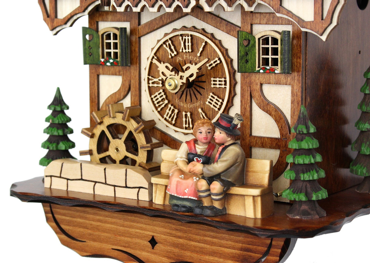 First Kiss - HerrZeit by Adolf Herr Cuckoo Clock - Dark Walnut