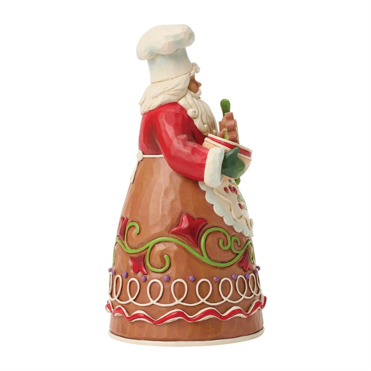 Gingerbread Pastry Chef Santa Figurine
