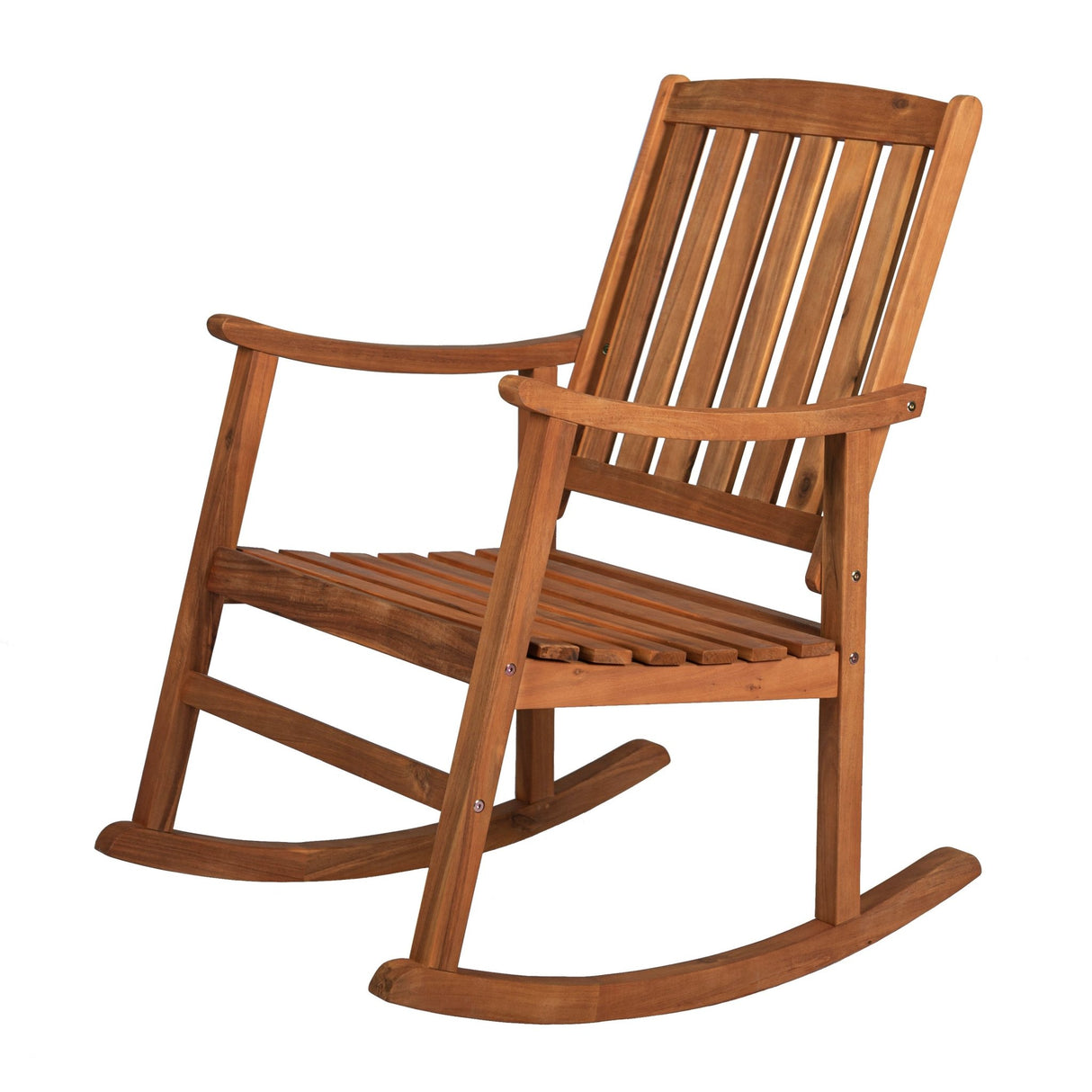Penny Classic Slat - Back Support Acacia Wood Patio Outdoor Rocking Chair - Tuesday Morning - Outdoor Chairs