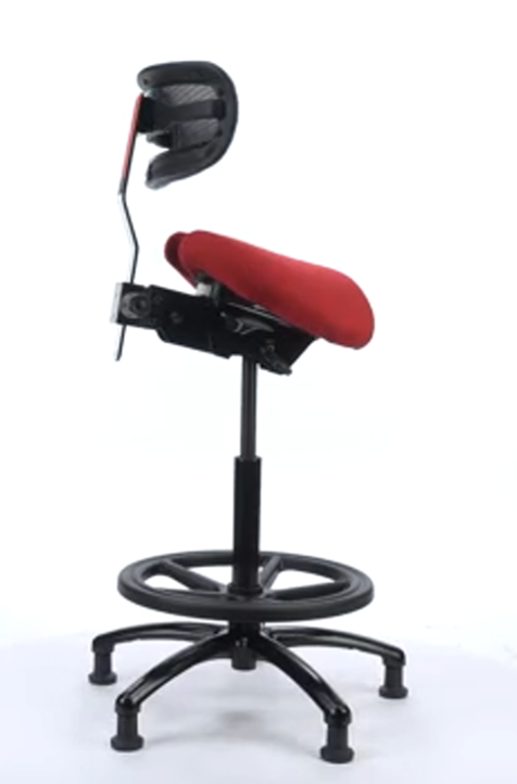 Performer Stealth Chair Series Studio Stool With Backrest