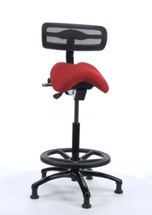 Performer Stealth Chair Series Studio Stool With Backrest