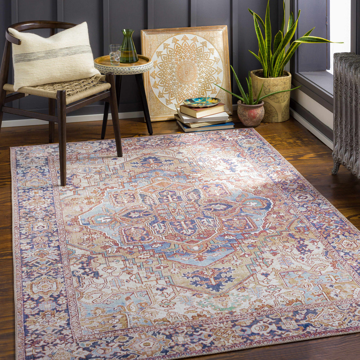 Neyland-Iris-Olive-&-Brown-Area-Rug-2360-Rugs