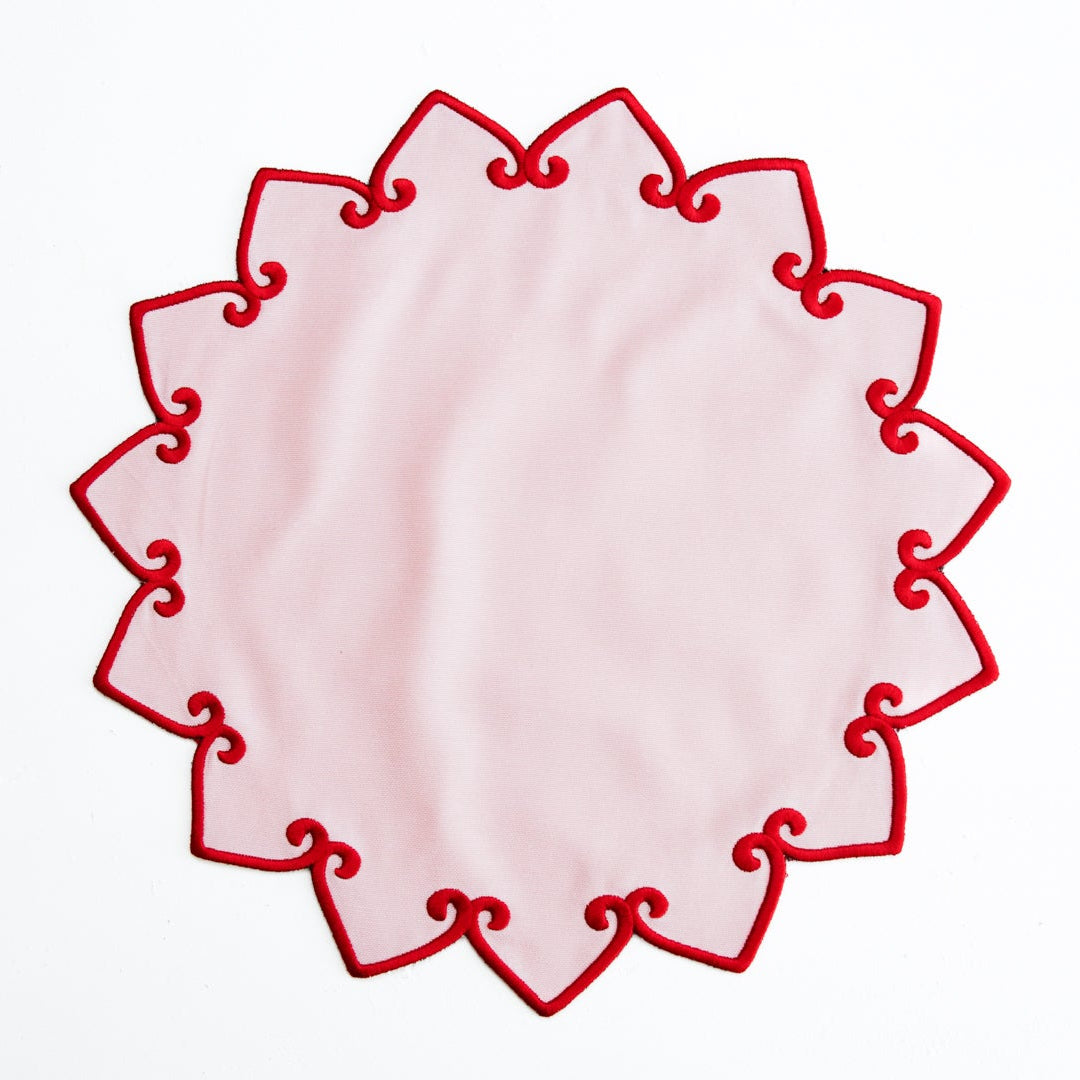 Ashbury Pink Crown Fabric Placemat