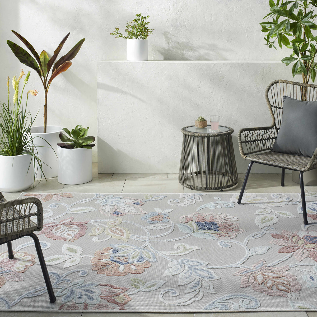 Piers Light Slate Area Rug