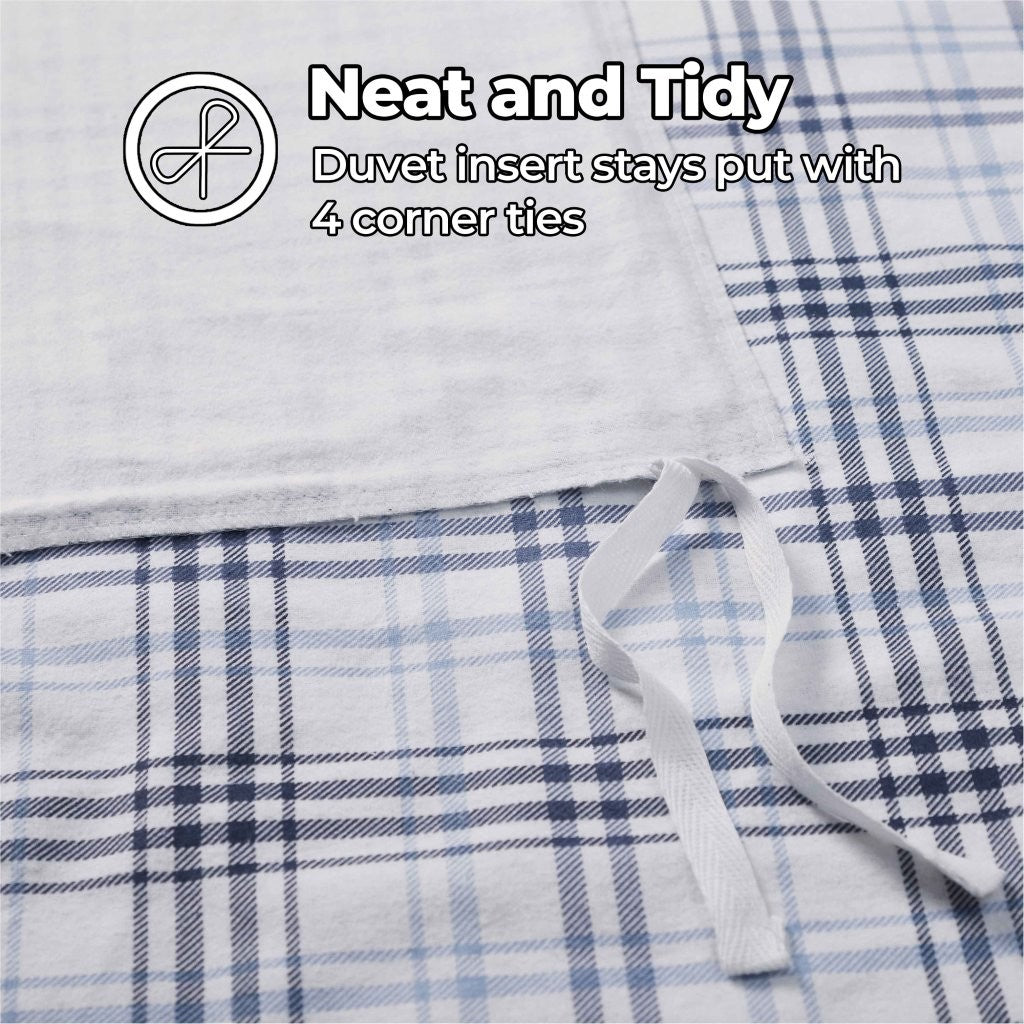 Plaid Flannel Cotton Classic Modern Farmhouse Duvet Cover Set - Duvet Cover Set by Superior Brand