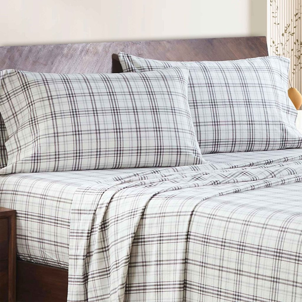 Plaid Flannel Cotton Classic Modern Farmhouse Pillowcases, Set of 2 - Pillowcases by Superior Brand