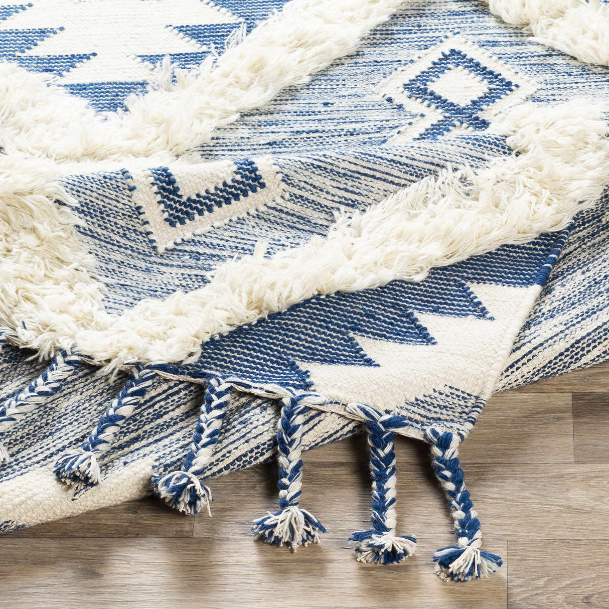 Painesdale Blue/White Wool Carpet - Clearance