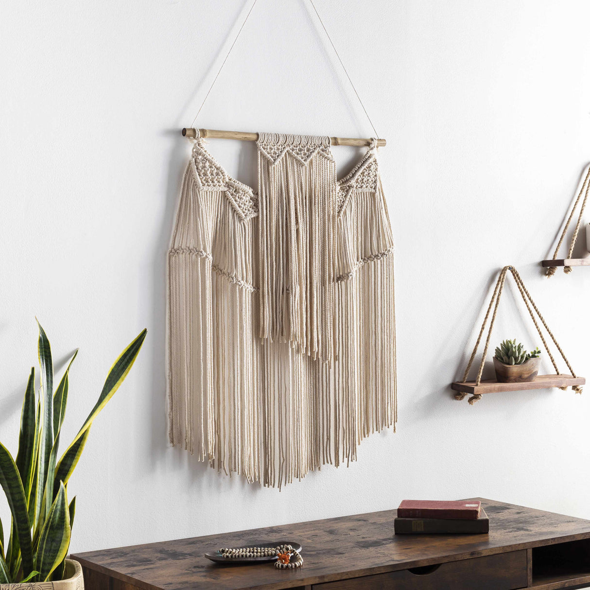 Parabcan Cream Macrame Wall Hanging