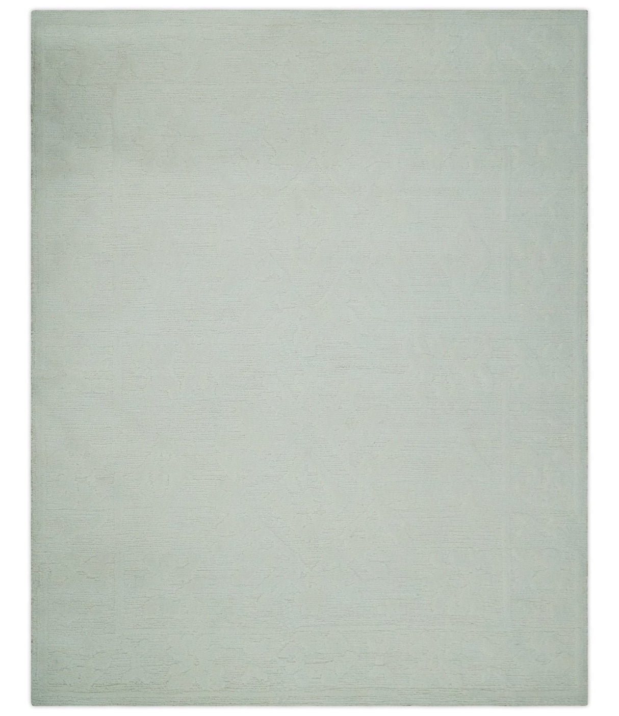 Premium 8x10 carved Texture Ivory Traditional hand knotted wool Area rug