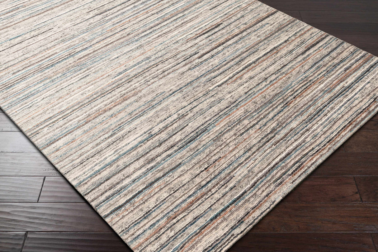 Premium 6x9 Striped Wool&Viscose Rug - Clearance