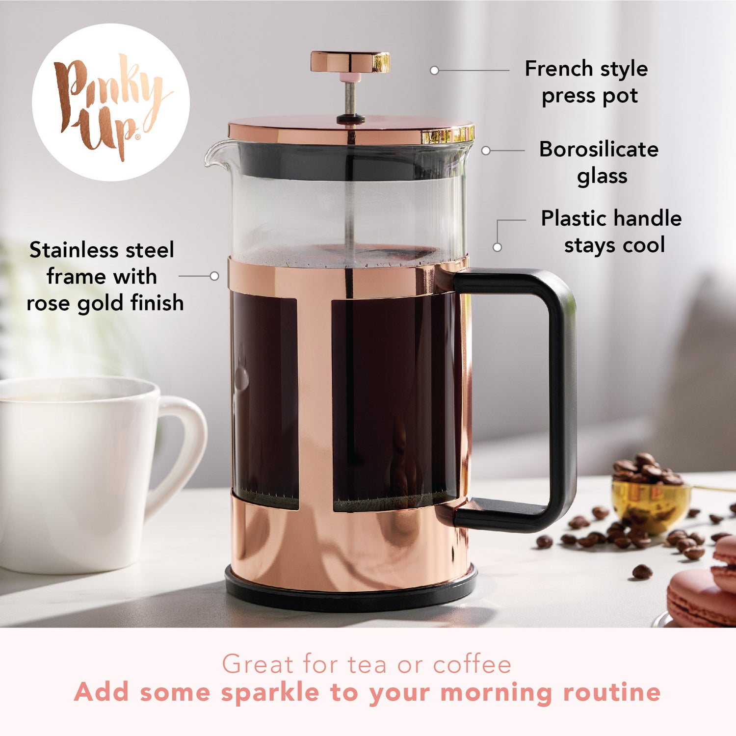 Piper™ rose gold press pot