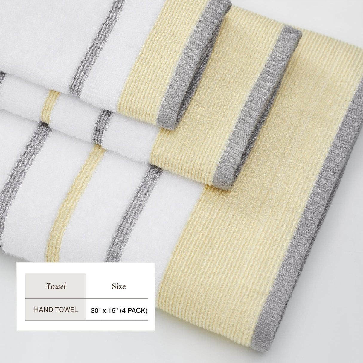 Decorative Cotton Stripe Bath Towel Set - Noelle Collection