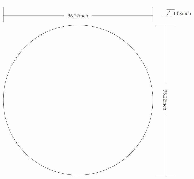 Round Mirror with Black Aluminum Frame