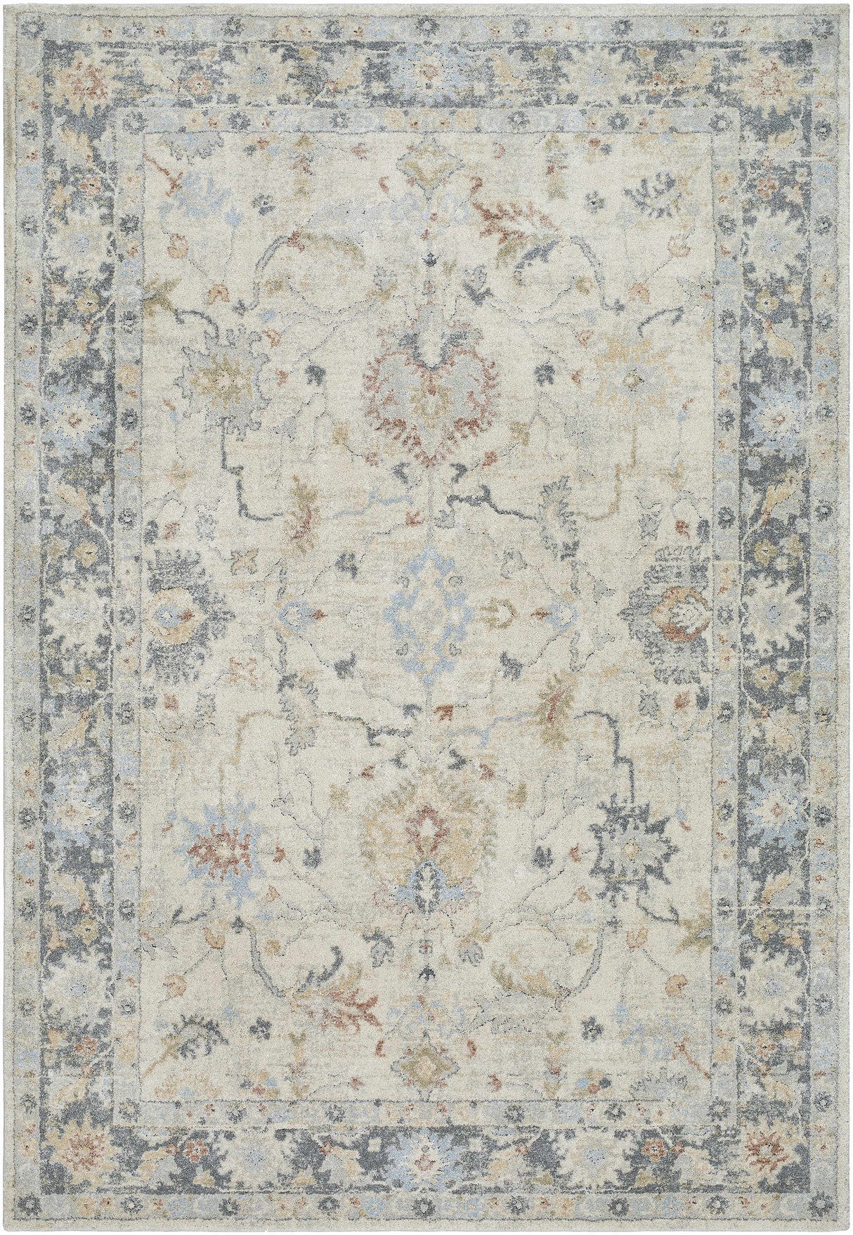 Ahmaud Beige & Light Gray Thick Lu x e Area Rug
