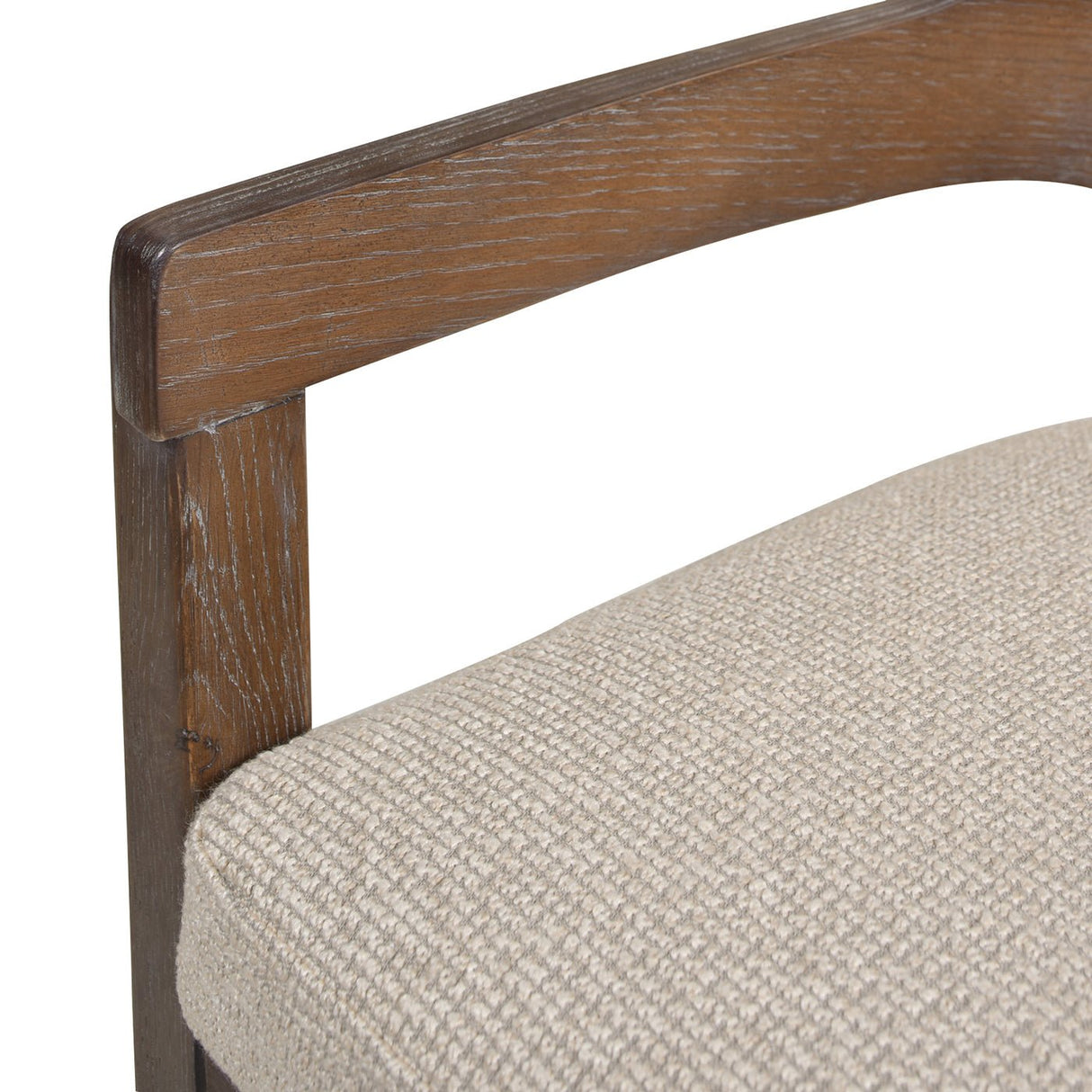 Pyrla 26" Upholstered Counter Stool with Curved Cane Back and Wood Legs