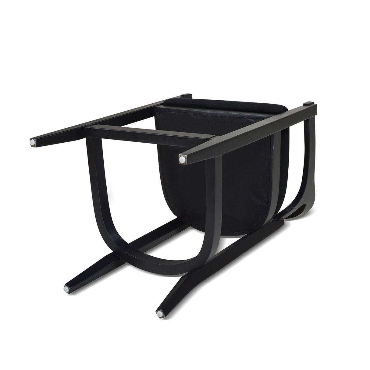 Pyrla 26" Upholstered Counter Stool with Curved Cane Back and Wood Legs