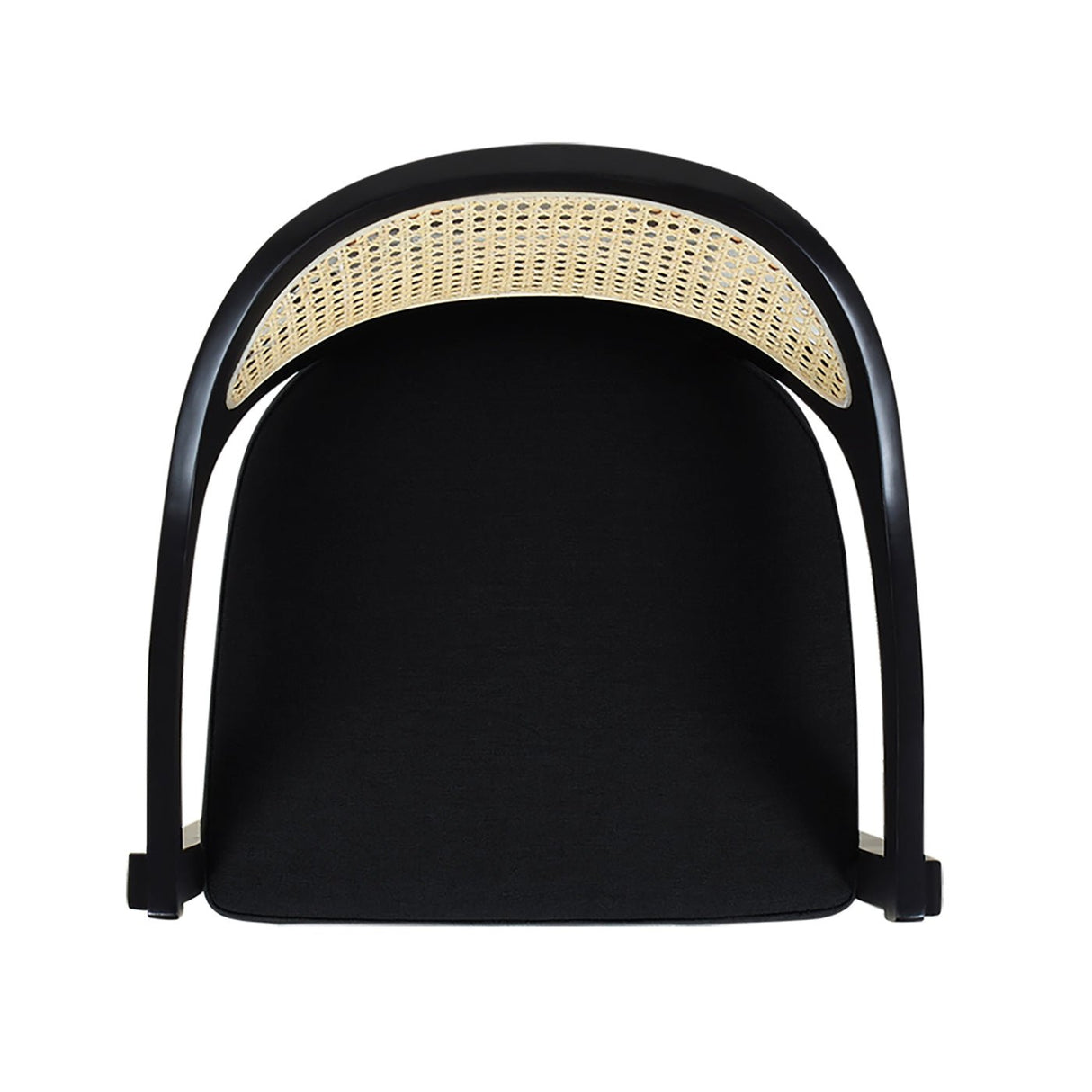 Pyrla 26" Upholstered Counter Stool with Curved Cane Back and Wood Legs - Counter Stools