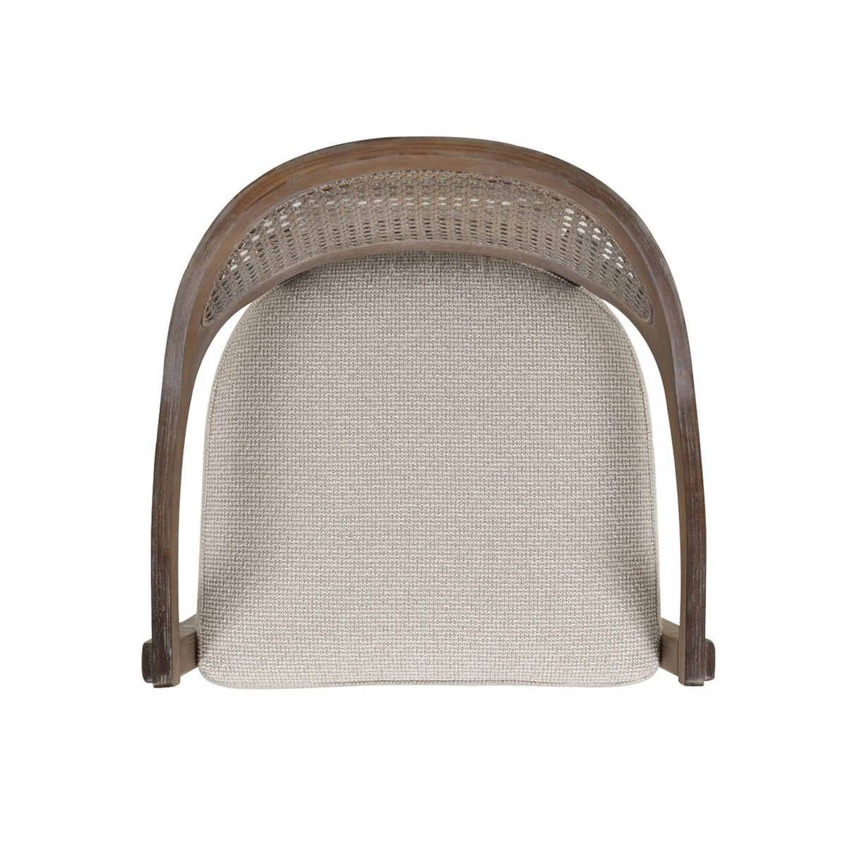 Pyrla 26" Upholstered Counter Stool with Curved Cane Back and Wood Legs - Counter Stools