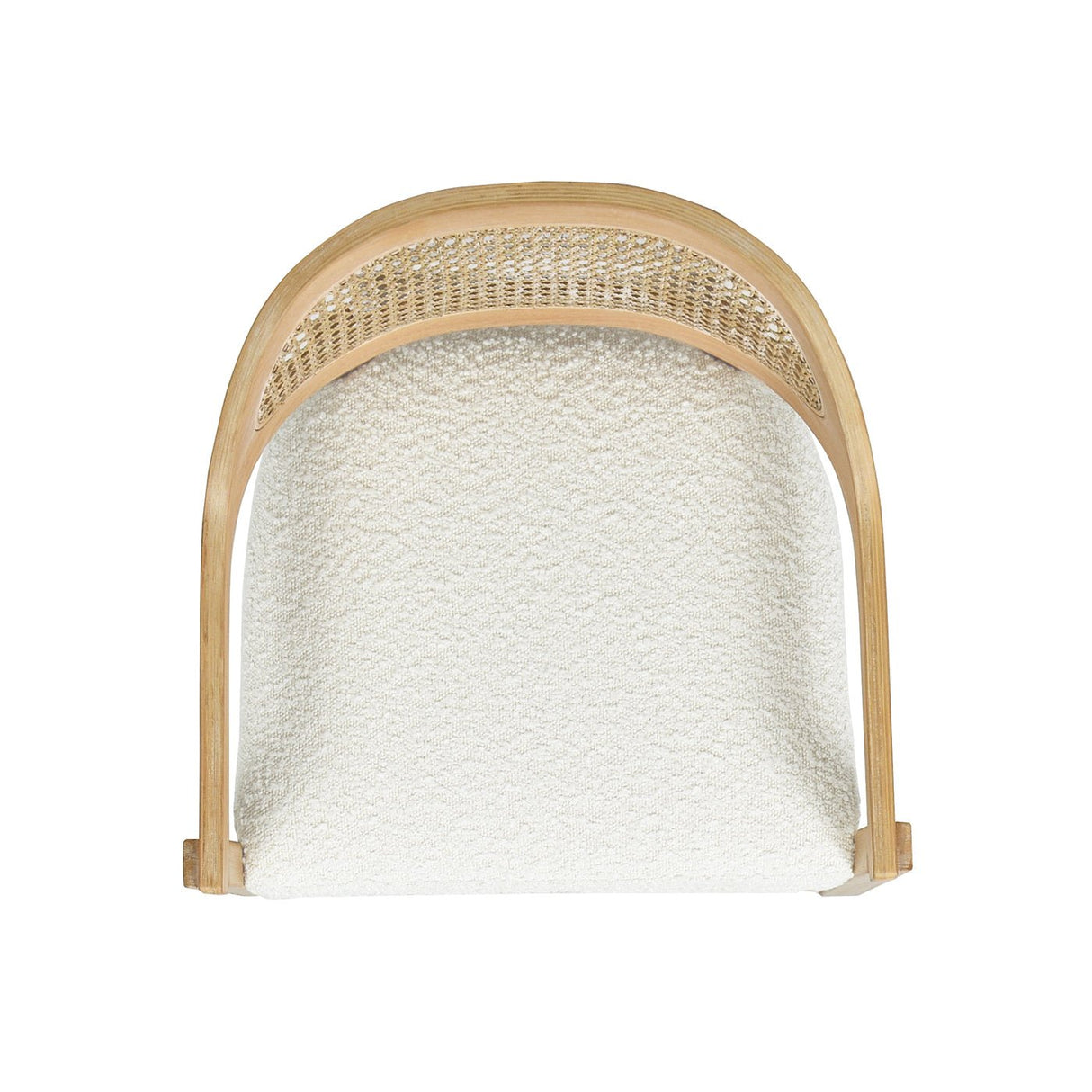 Pyrla 26" Upholstered Counter Stool with Curved Cane Back and Wood Legs - Counter Stools