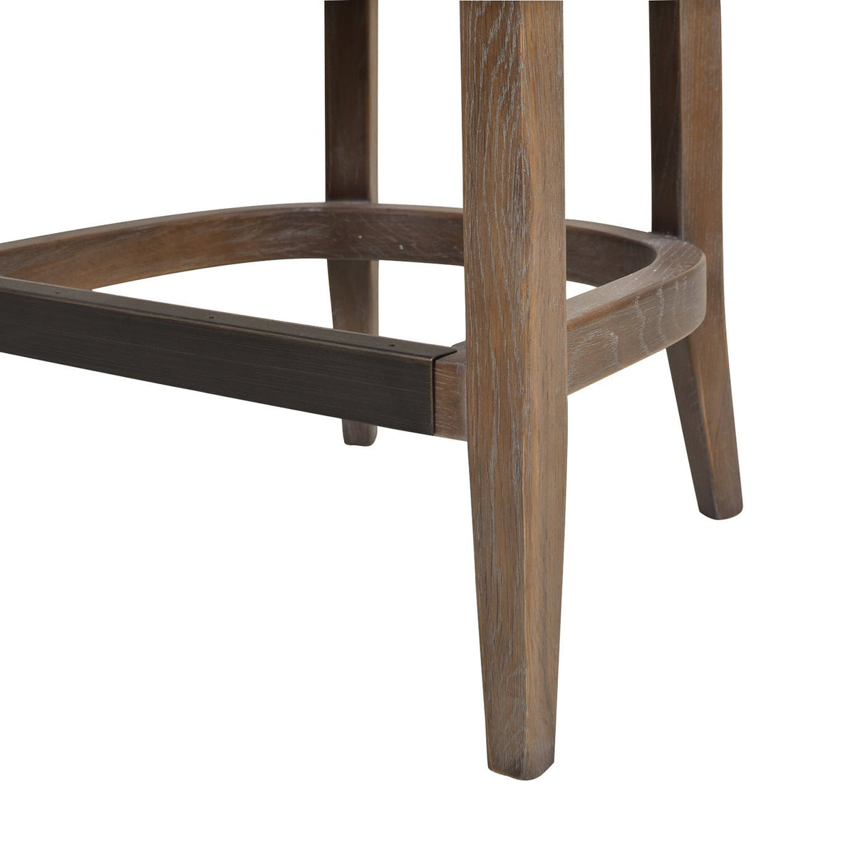 Pyrla 26" Upholstered Counter Stool with Curved Cane Back and Wood Legs