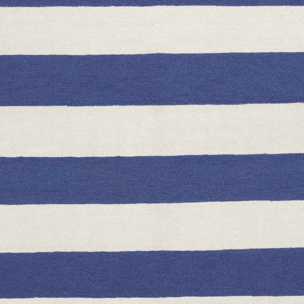 Ingersoll 8x11 Blue&White Striped Wool Rug - Clearance