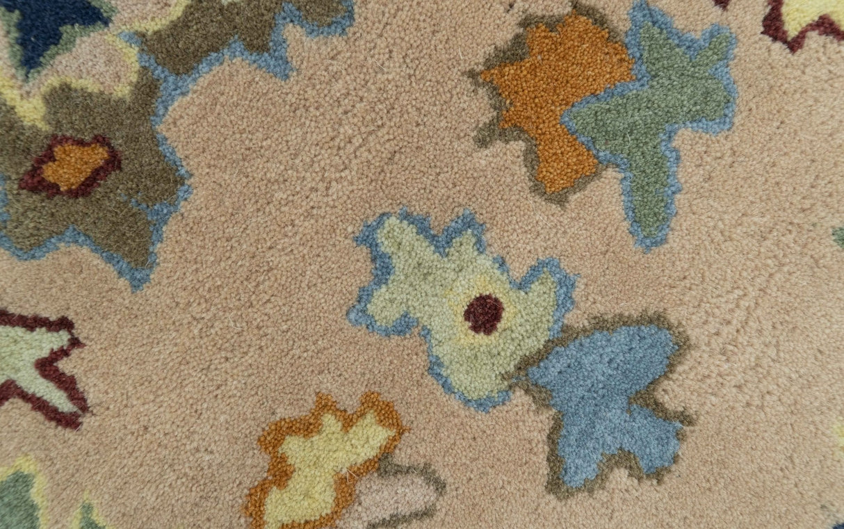 Quick Ship 2x3 Hand Tufted Modern Oushak Peach And Rust Wool Rug