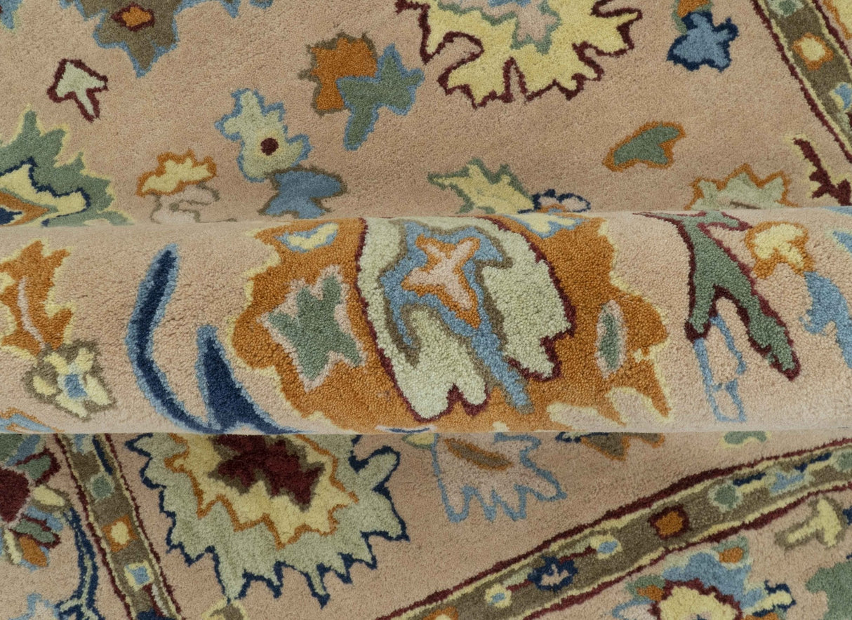 Quick Ship 2x3 Hand Tufted Modern Oushak Peach And Rust Wool Rug