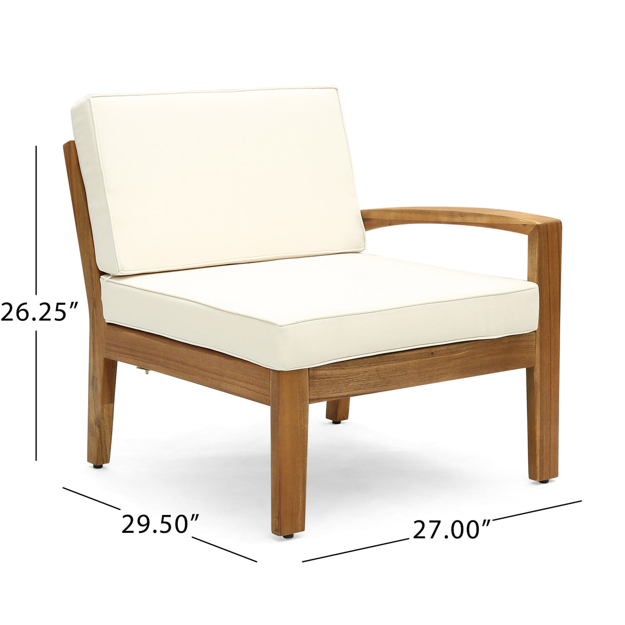 Grenada 5 Seater Acacia Wood Sectional Sofa Set