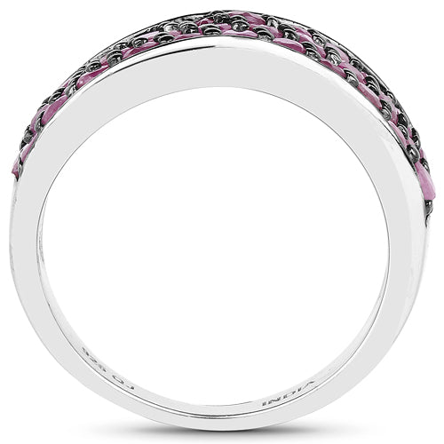 2.33 Carat Genuine Ruby .925 Sterling Silver Ring