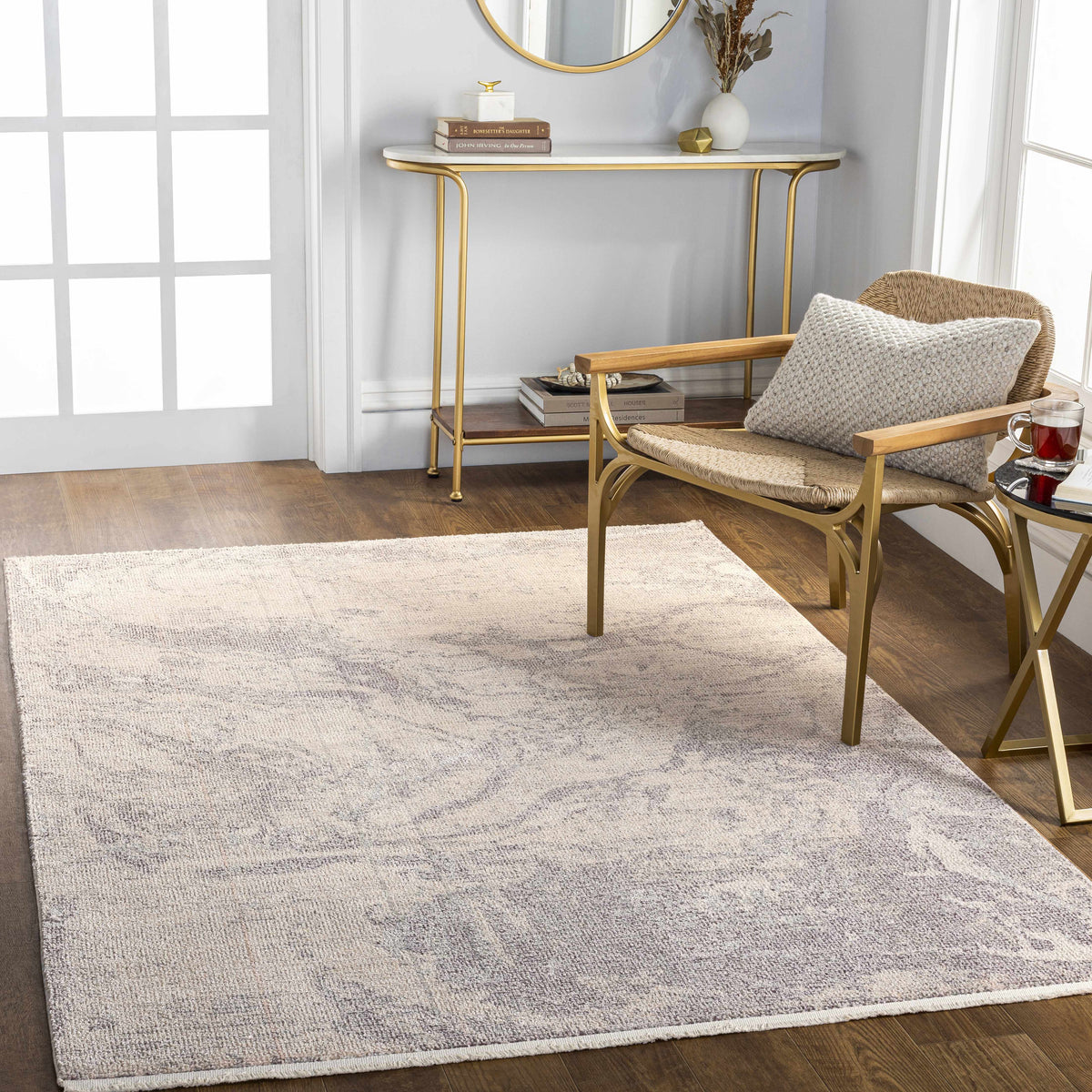 Rahm Ivory Marble Area Rug - Clearance