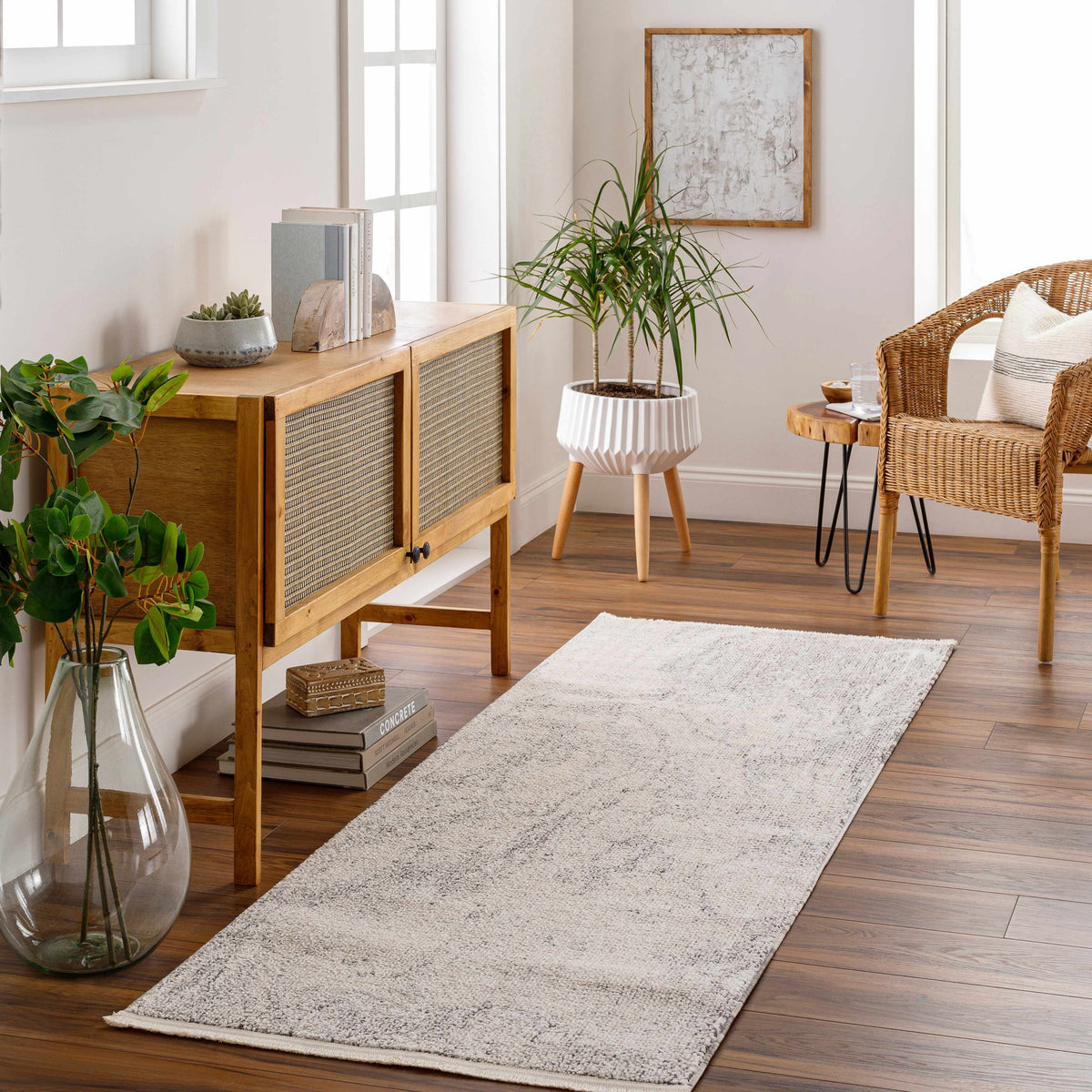 Rahm Ivory Marble Area Rug - Clearance
