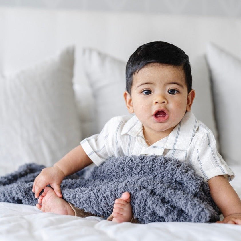 Ribbed Bamboni Mini Baby Blanket