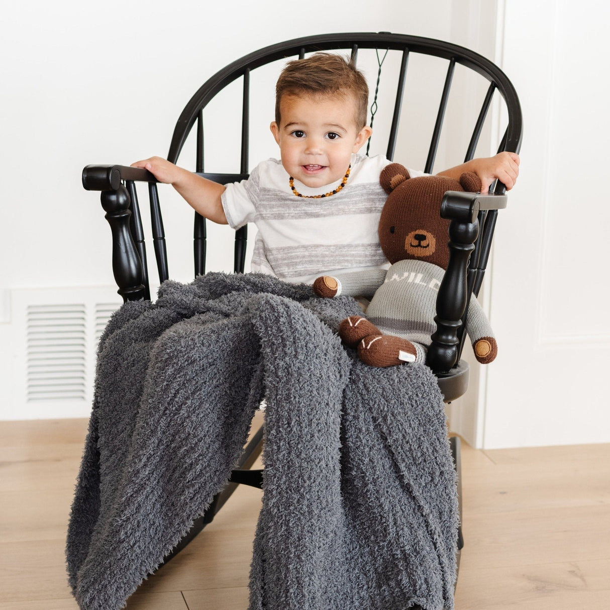 Ribbed Bamboni® Receiving Blanket 30x40 Inch Microfiber
